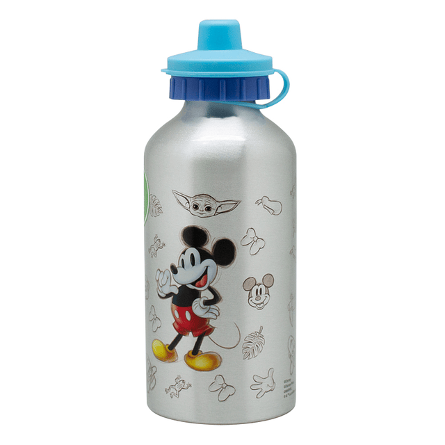 Set escolar pote hermético + botella Disney 100 Celeste